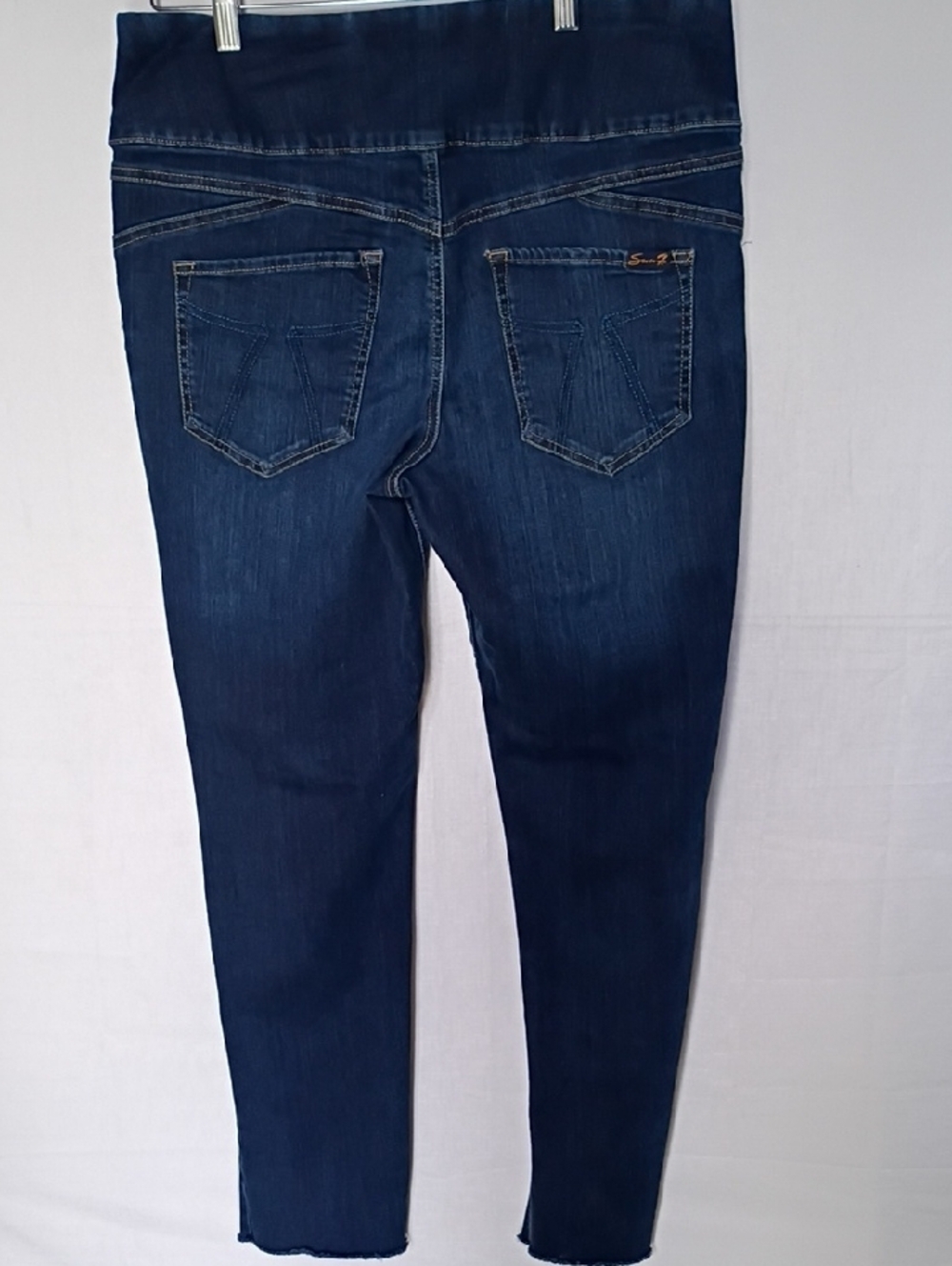 Women's Seven 7 Tummy Toner Cuff High Rise-Slim Straight Jeans Size 14 - Picture 6 of 12
